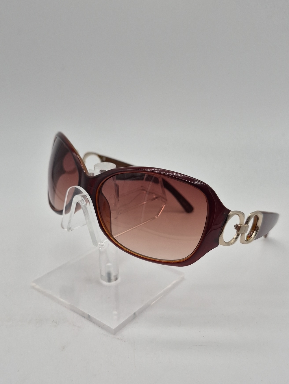 Women's Oversized Gradient Brown Sunglasses